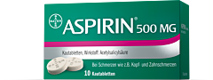 Aspirin® 500 mg Kautabletten - 10 Stück
